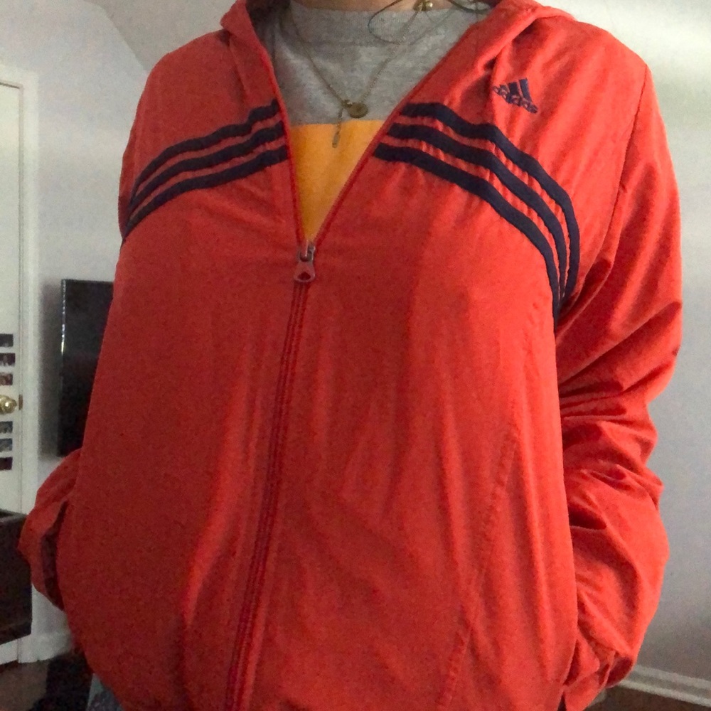 Super cute orange Adidas Jacket!